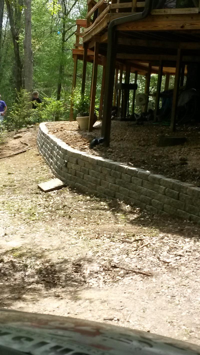 Retaining wall finished