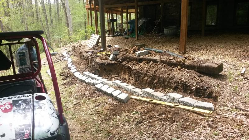 Retaining wall begining